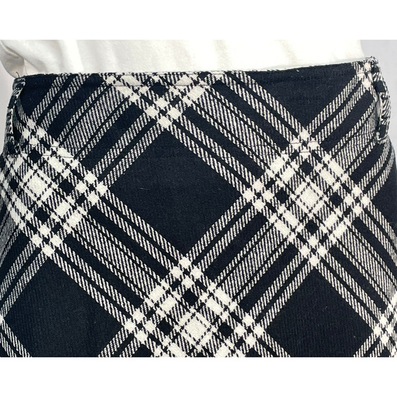 3-FOR-$30 Y2K Old Navy Sz 10 Plaid Mini Skirt 15"L Wool Blend Schoolgirl Preppy - Picture 5 of 8